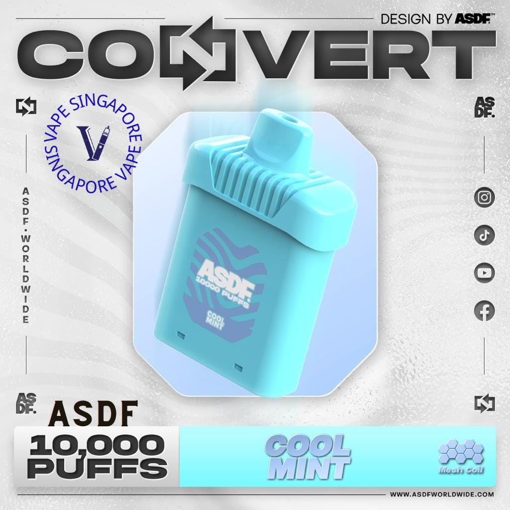 ASDF Convert 10,000 Puff (Prefilled Pod) - Vape Singapore SG Vape