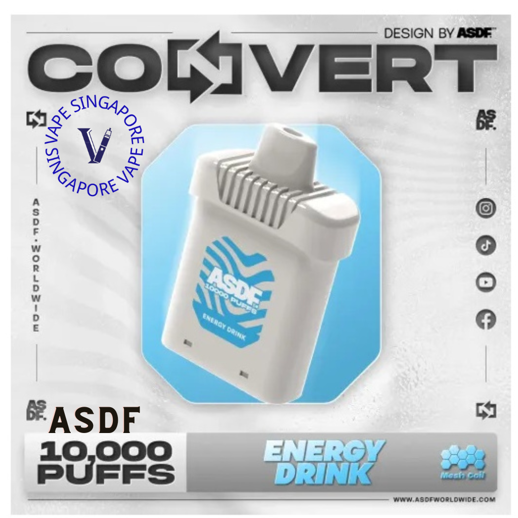 ASDF Convert 10,000 Puff (Prefilled Pod) - Vape Singapore SG Vape