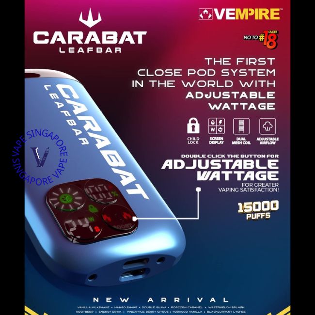 Carabat Leafbar 15000 Puff Starter Kit Set - Vape Singapore SG Vape