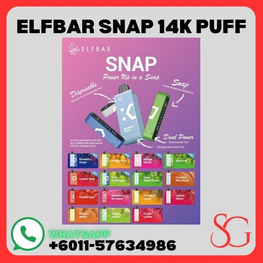 Elfbar Snap 14000 Puff Disposable Vape - Vape Singapore SG Vape