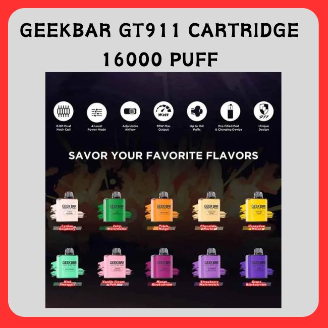 Geekbar GT911 16000 Puff Cartridge Only - Vape Singapore SG Vape