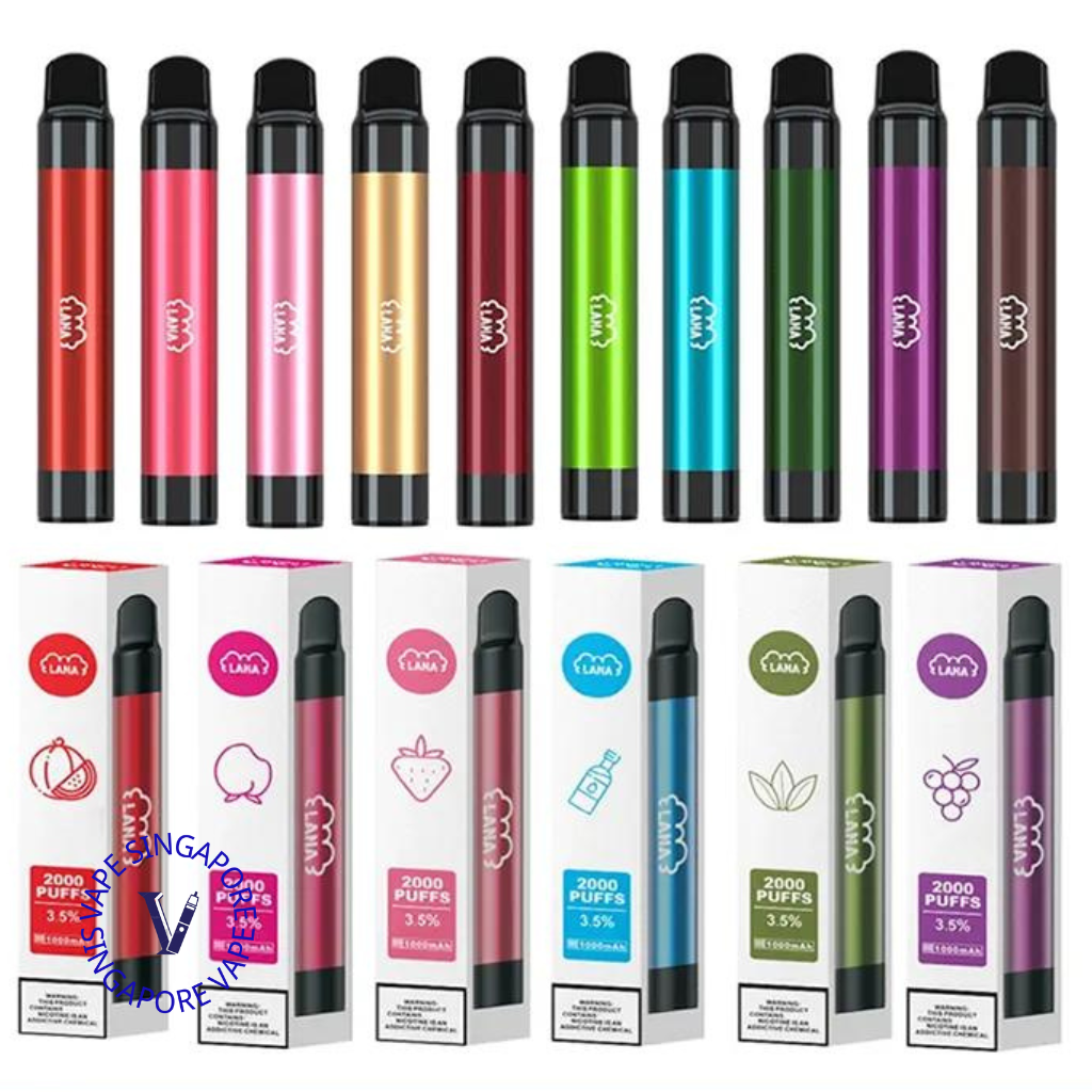 Lana Pen 2000 puff Non disposable vape - Vape Singapore SG Vape
