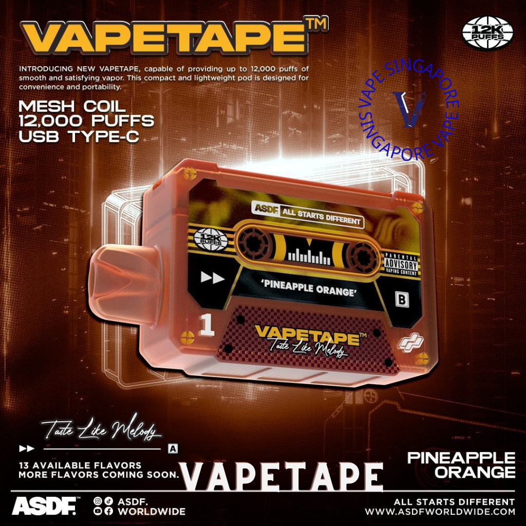 Vape Tape 12,000 puff disposable vape - Vape Singapore SG Vape