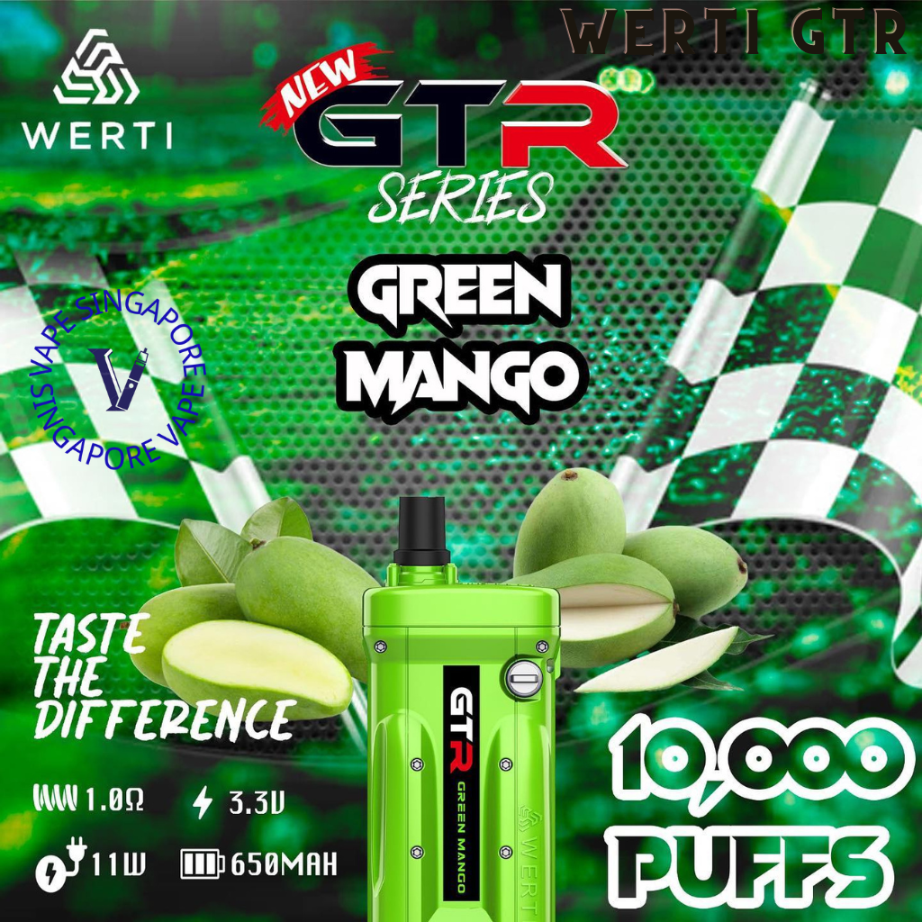 Werti GTR 10,000 puff disposable vape - Vape Singapore SG Vape