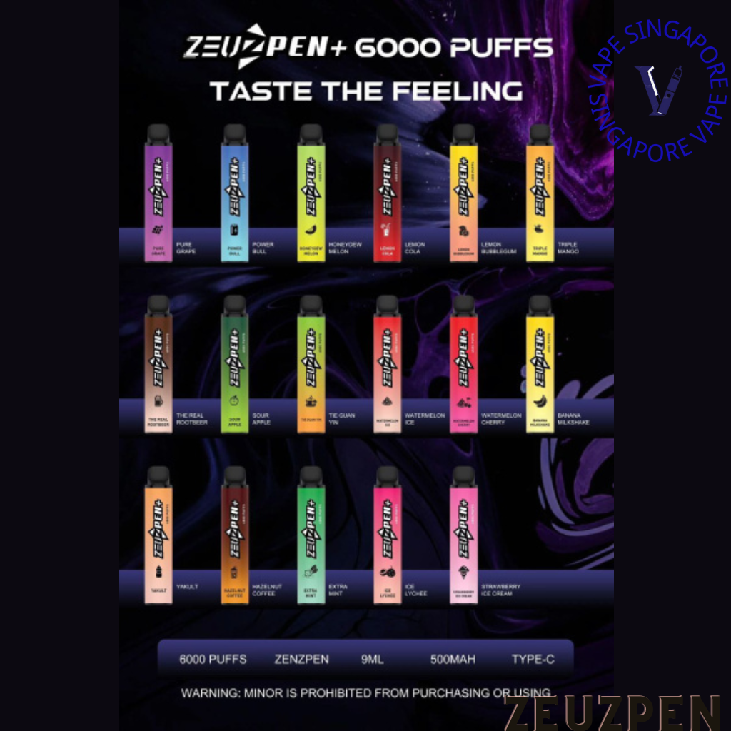Zeuz Pen 6000 Puff Disposable - Vape Singapore SG Vape